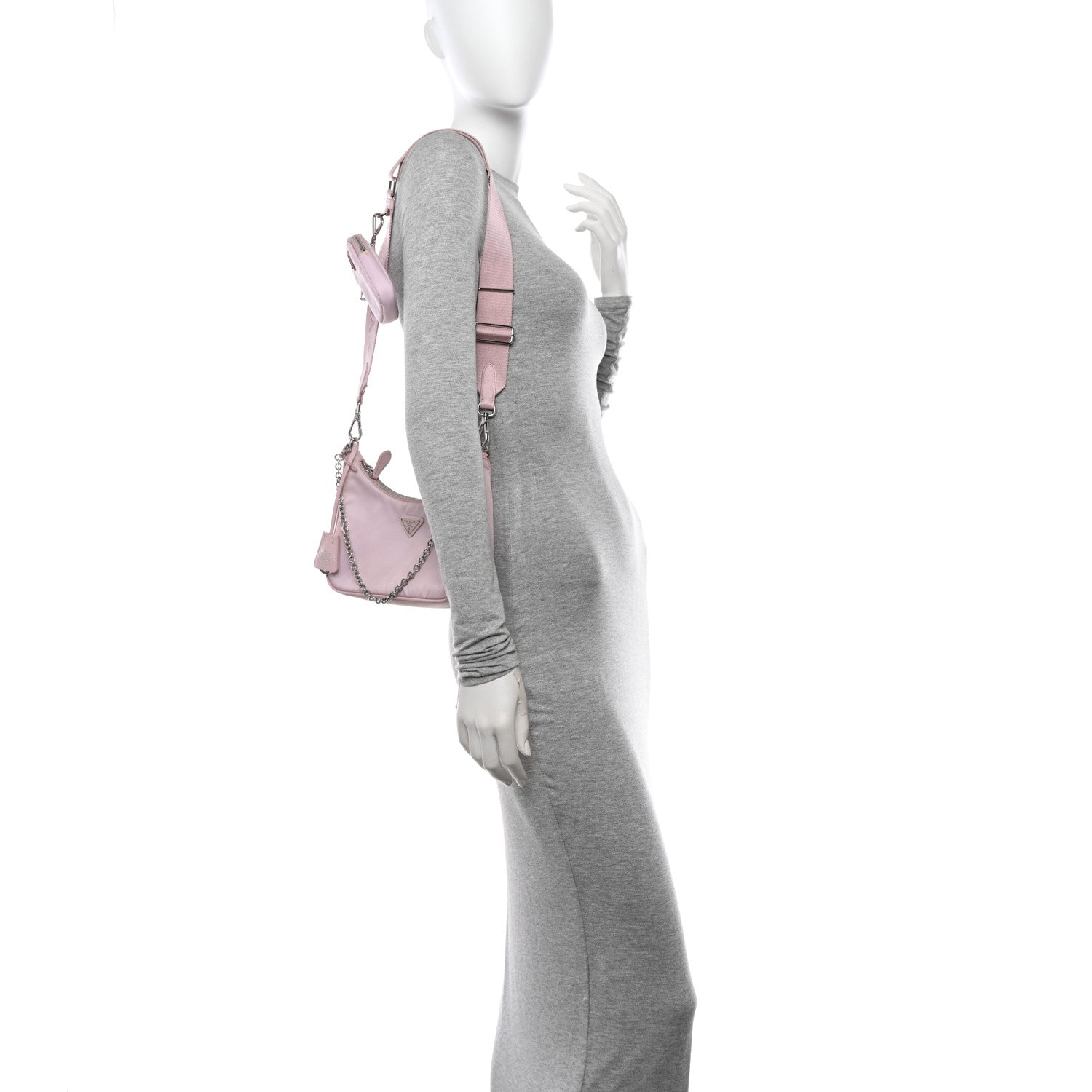 Prada Nylon Re-Edition 2005 Shoulder Bag Alabastro 2 of 13