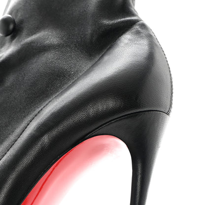 Christian Louboutin Calfskin French Tutu Button Ankle Boot 38 Black 10 of 13