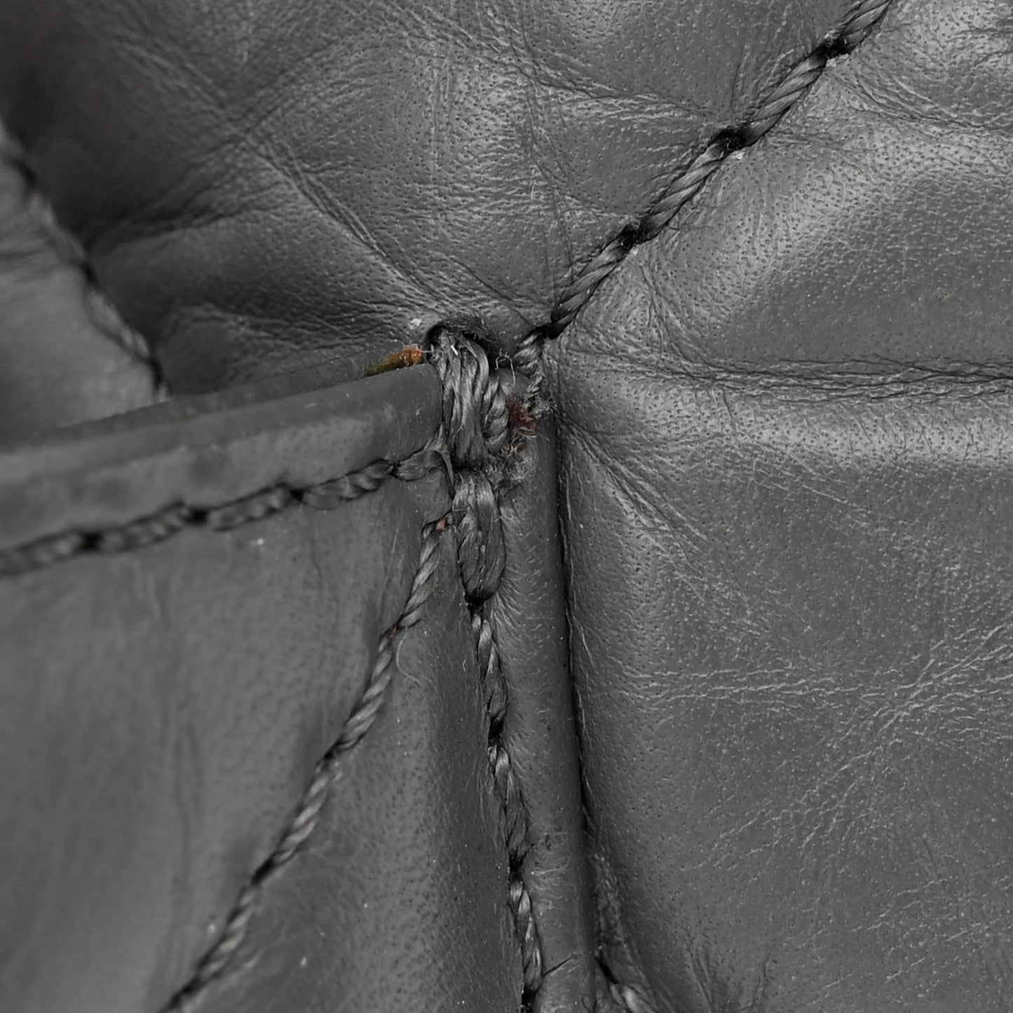 Aged Calfskin Quilted Large Reissue Camera Case Grey