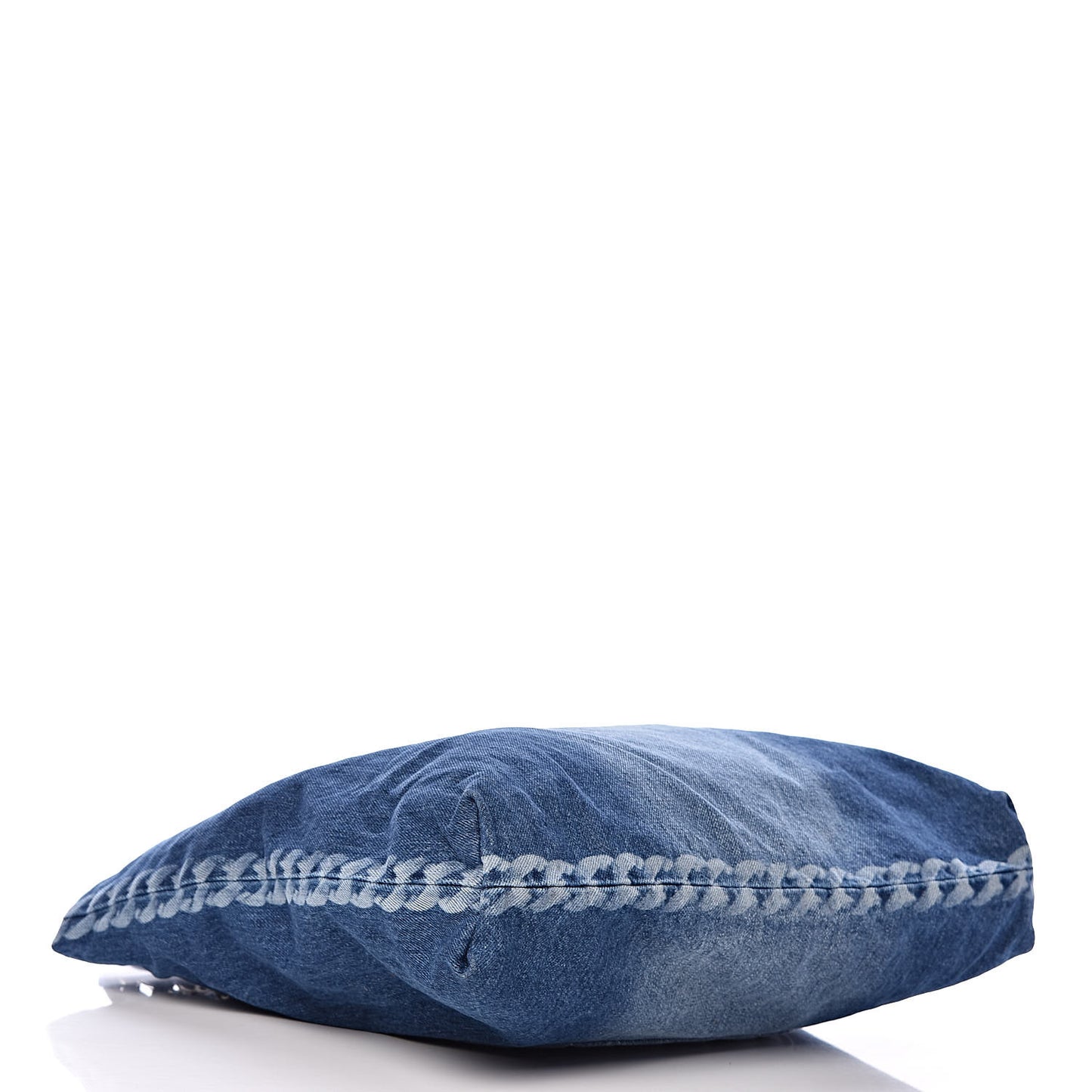 Denim Printed Shopping Bag Blue