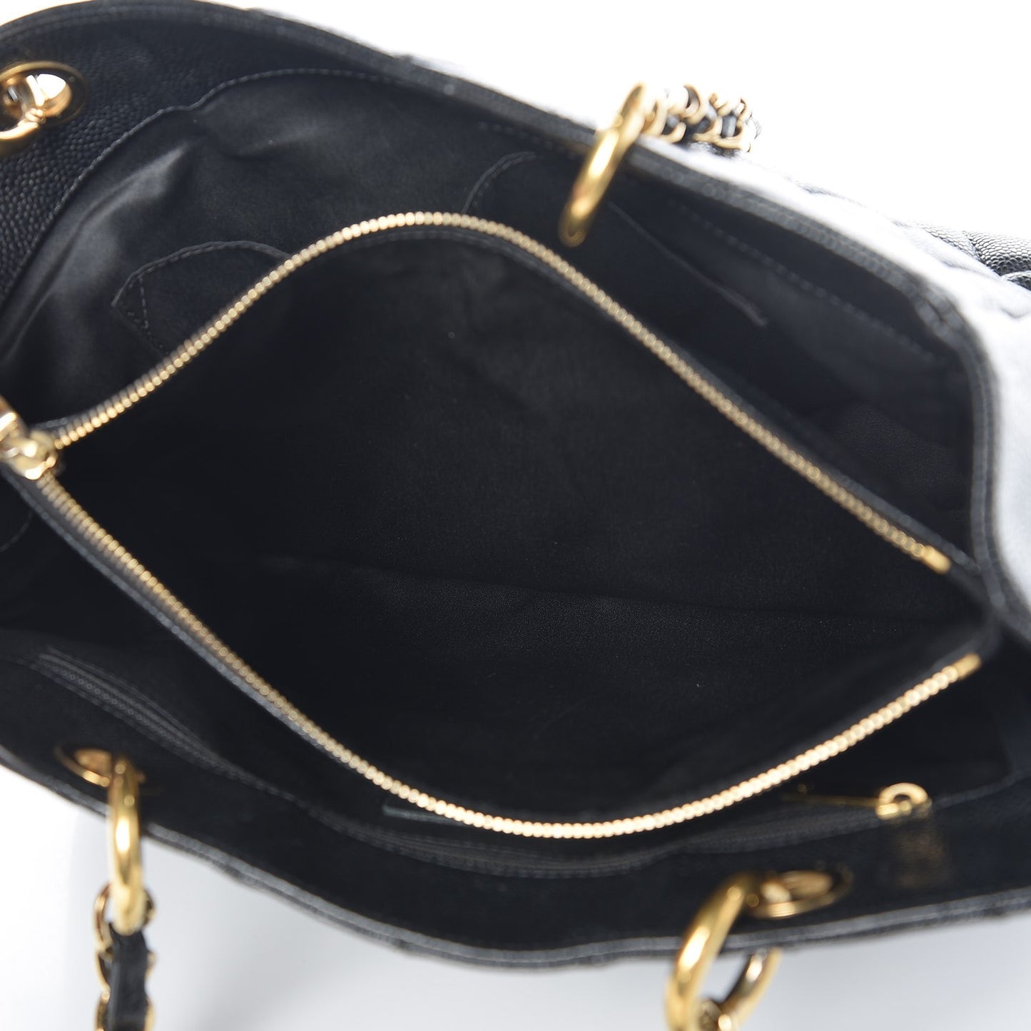 Caviar Quilted Grand Shopping Tote GST Black