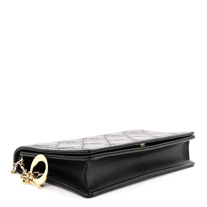 Christian Dior Lambskin Cannage Lady Dior Pouch Black 5 of 12