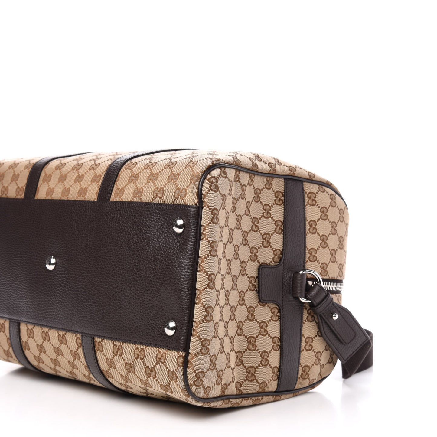 Monogram Dollar Calfskin Boston Duffle Bag Beige Ebony Testa di Moro Marrone Scuro