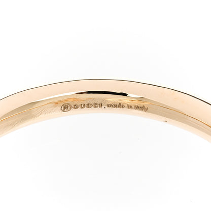 Gucci 18K Yellow Gold Diamond Flora GG Open Ring 56 7.5 4 of 5
