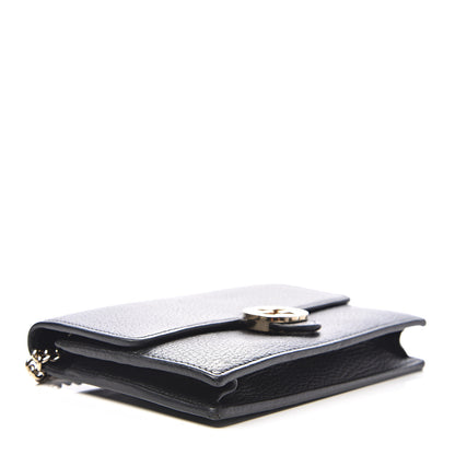 Gucci Dollar Calfskin Interlocking G Chain Wallet Black 3 of 7