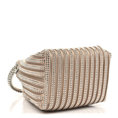 Jimmy Choo Suede Mesh Crystal Embellished Stripe Bon Bon Bucket Bag Macaron Mix 4 of 10