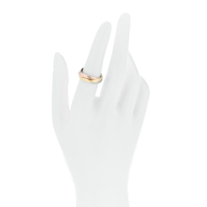 Cartier 18K Pink Yellow White Gold Small Trinity Ring 53 6.25 2 of 5