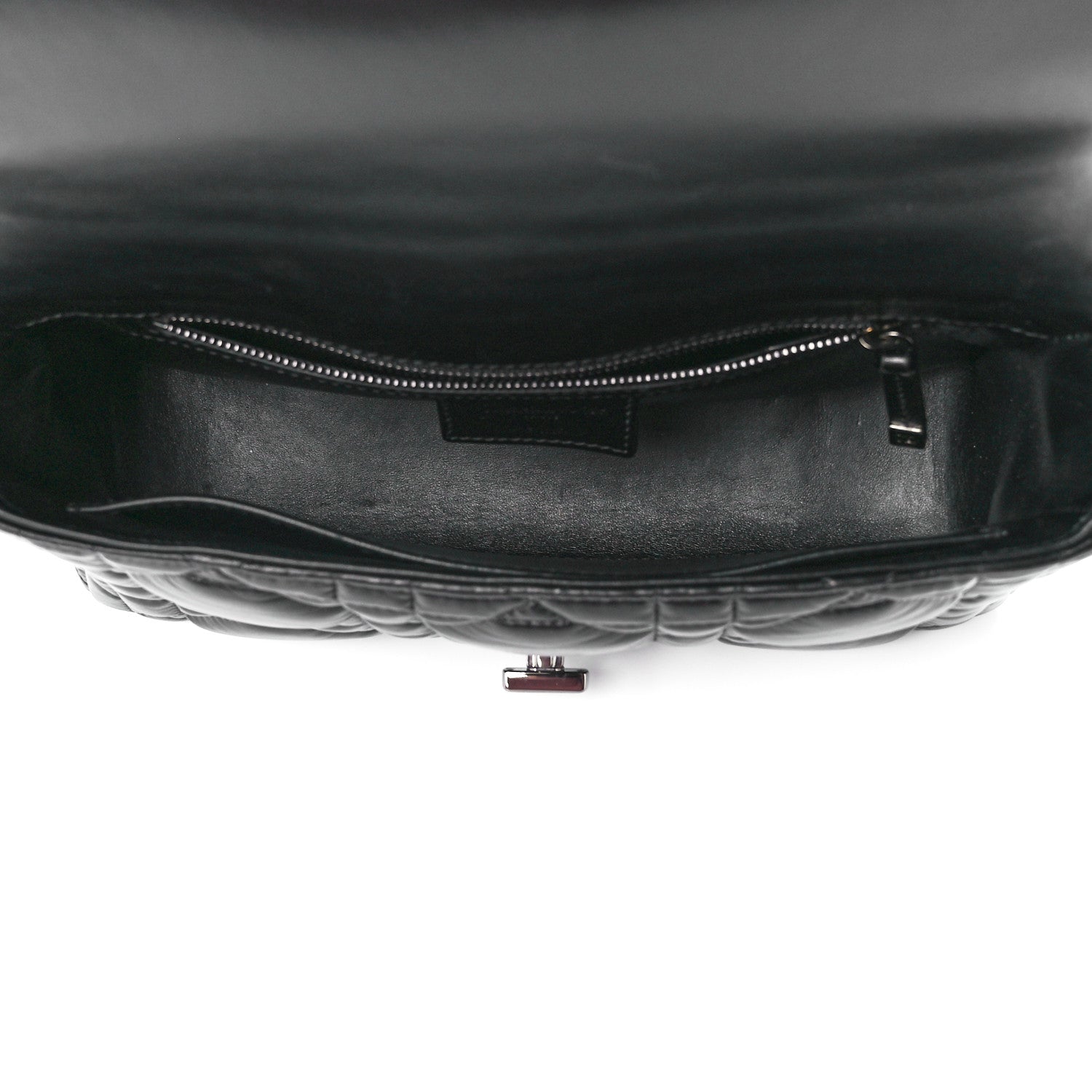 Christian Dior Calfskin Macrocannage Medium Caro Bag Black 5 of 11