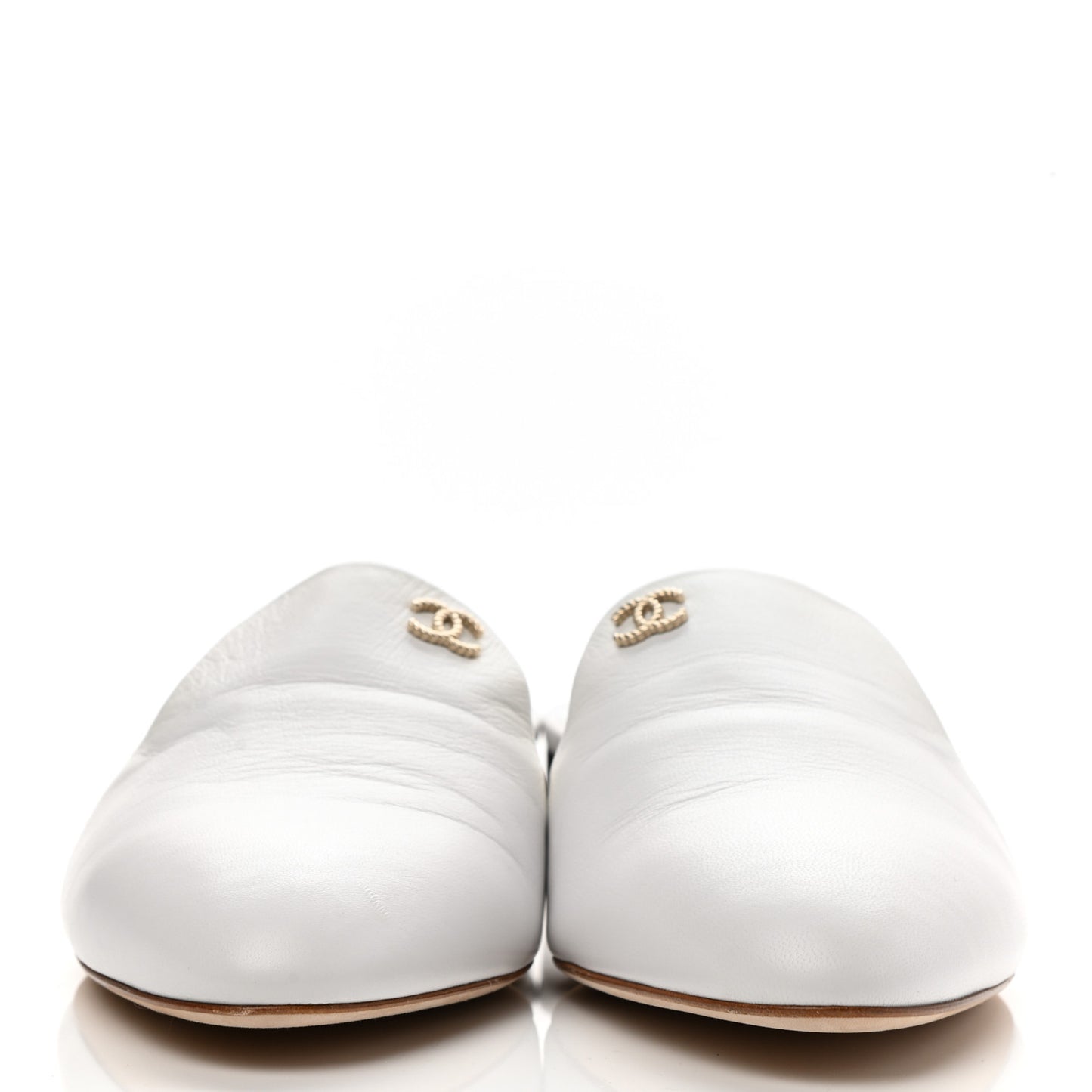 Lambskin CC Mules 41 White