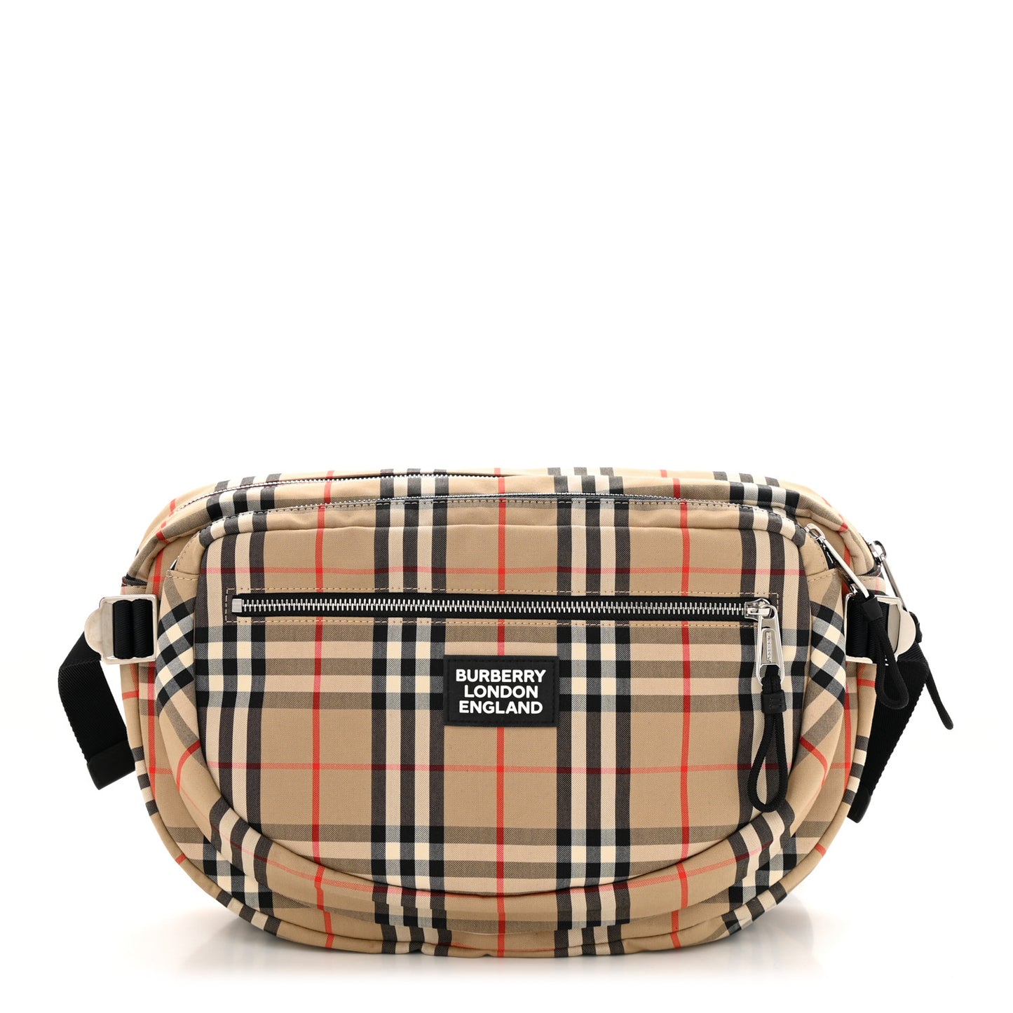 Cotton Vintage Check Large Cannon Bum Bag Archive Beige