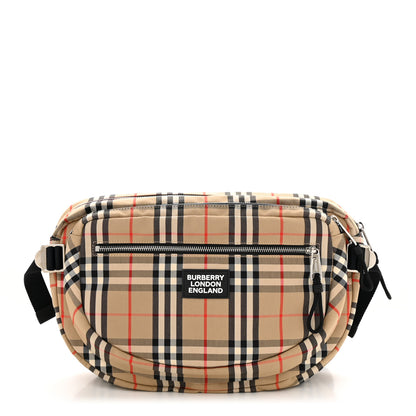Burberry Cotton Vintage Check Large Cannon Bum Bag Archive Beige 1 of 9