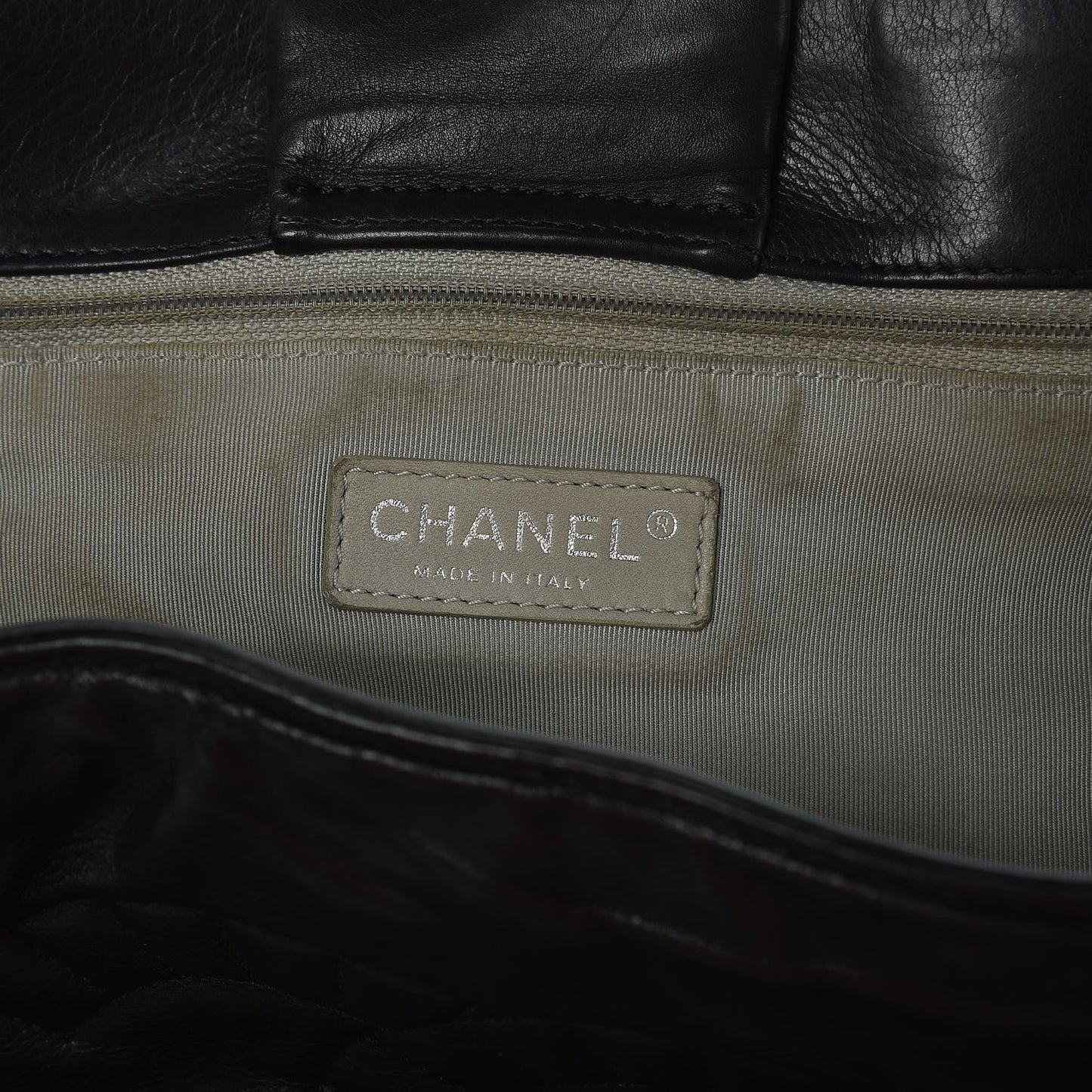 Calfskin Coco Bengal Open Accordion Tote Black