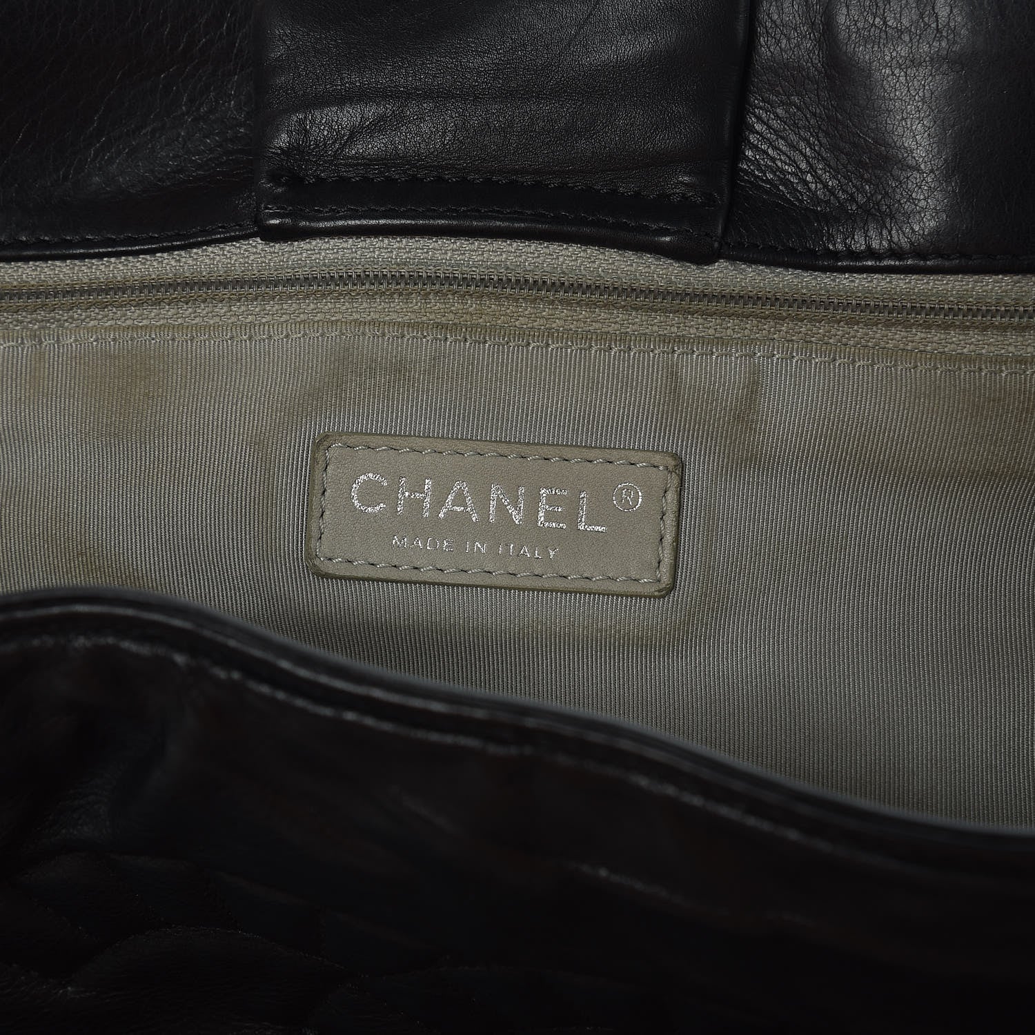 Chanel Calfskin Coco Bengal Open Accordion Tote Black 9 of 13