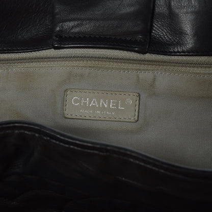Chanel Calfskin Coco Bengal Open Accordion Tote Black 9 of 13
