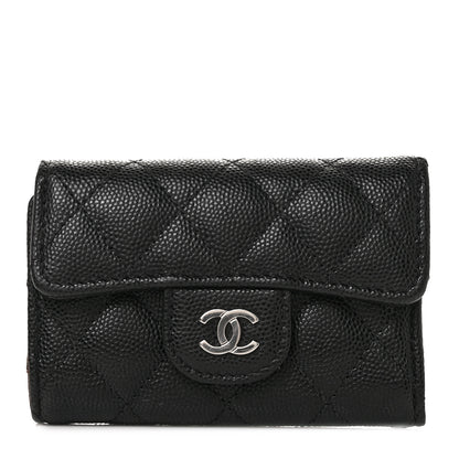 Chanel Caviar Quilted Classic 4 Key Holder Wallet Black 1 of 10