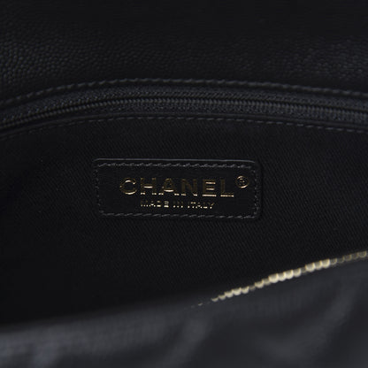 Chanel Caviar Lizard Embossed Quilted Small Coco Handle Flap Black 6 of 10