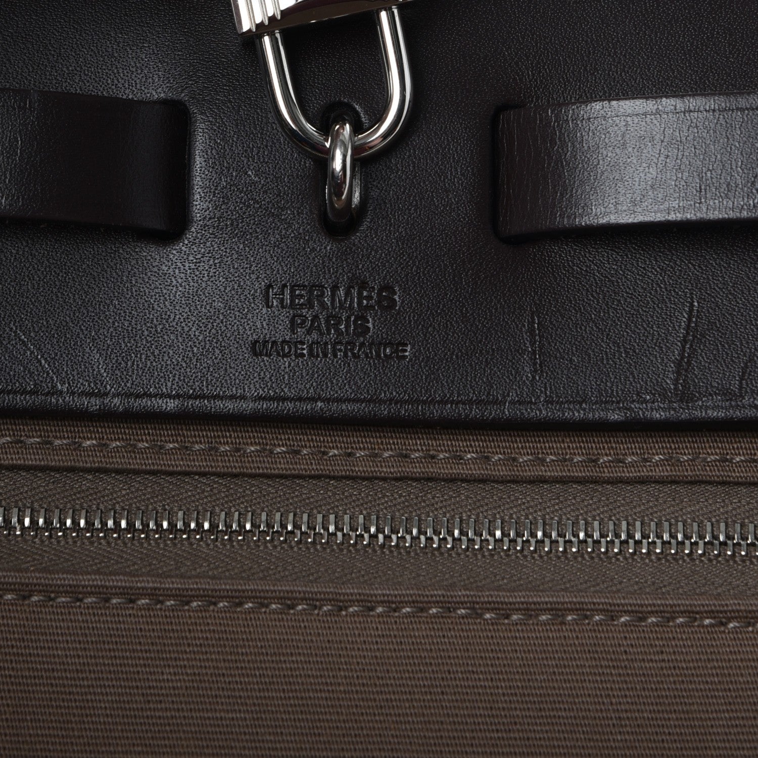 Hermes Vache Hunter Toile Herbag Zip 31 PM Etoupe Ebene 8 of 14
