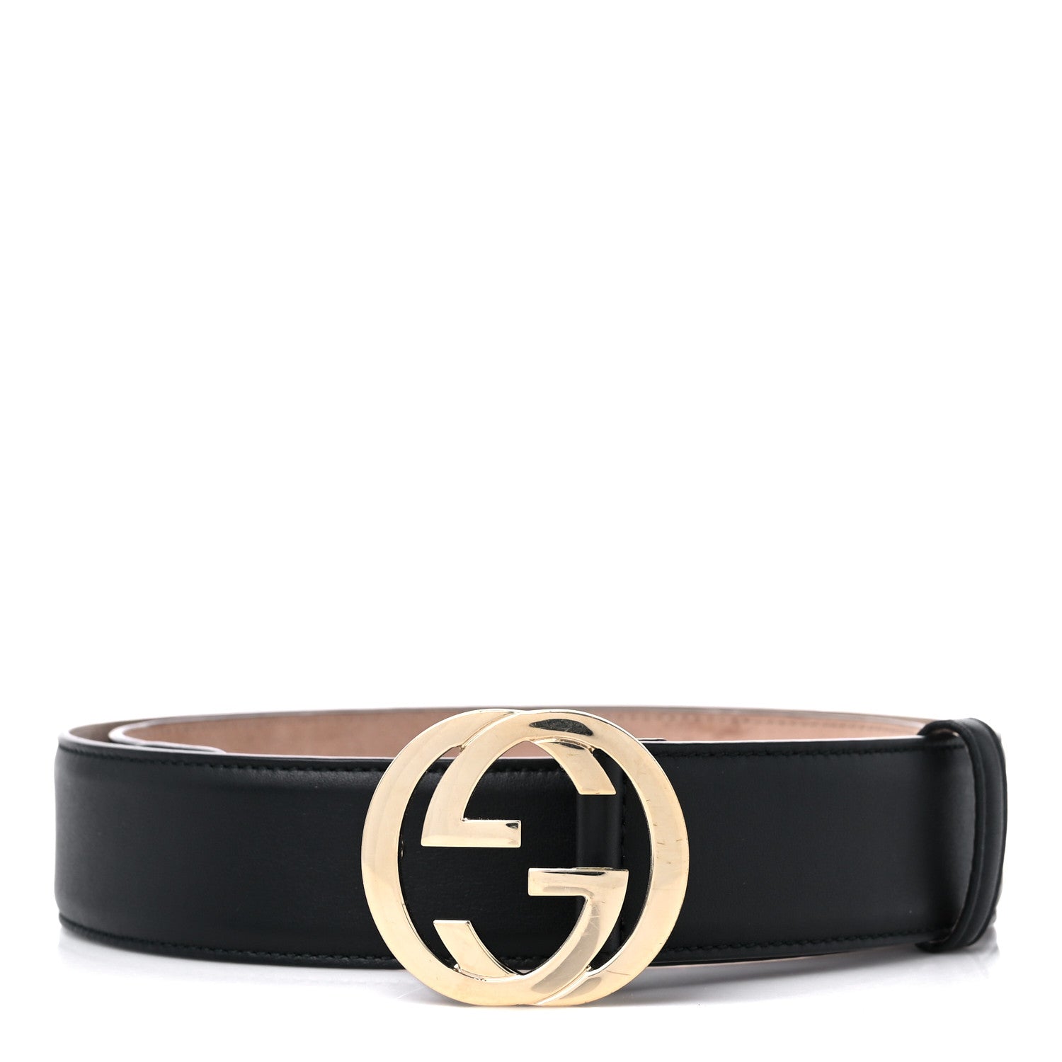 Gucci Calfskin Interlocking G 37mm Belt 85 34 Black 1 of 6