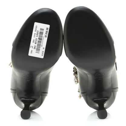 Chanel Lambskin Patent Calfskin Ankle Boots 37 Black 6 of 13