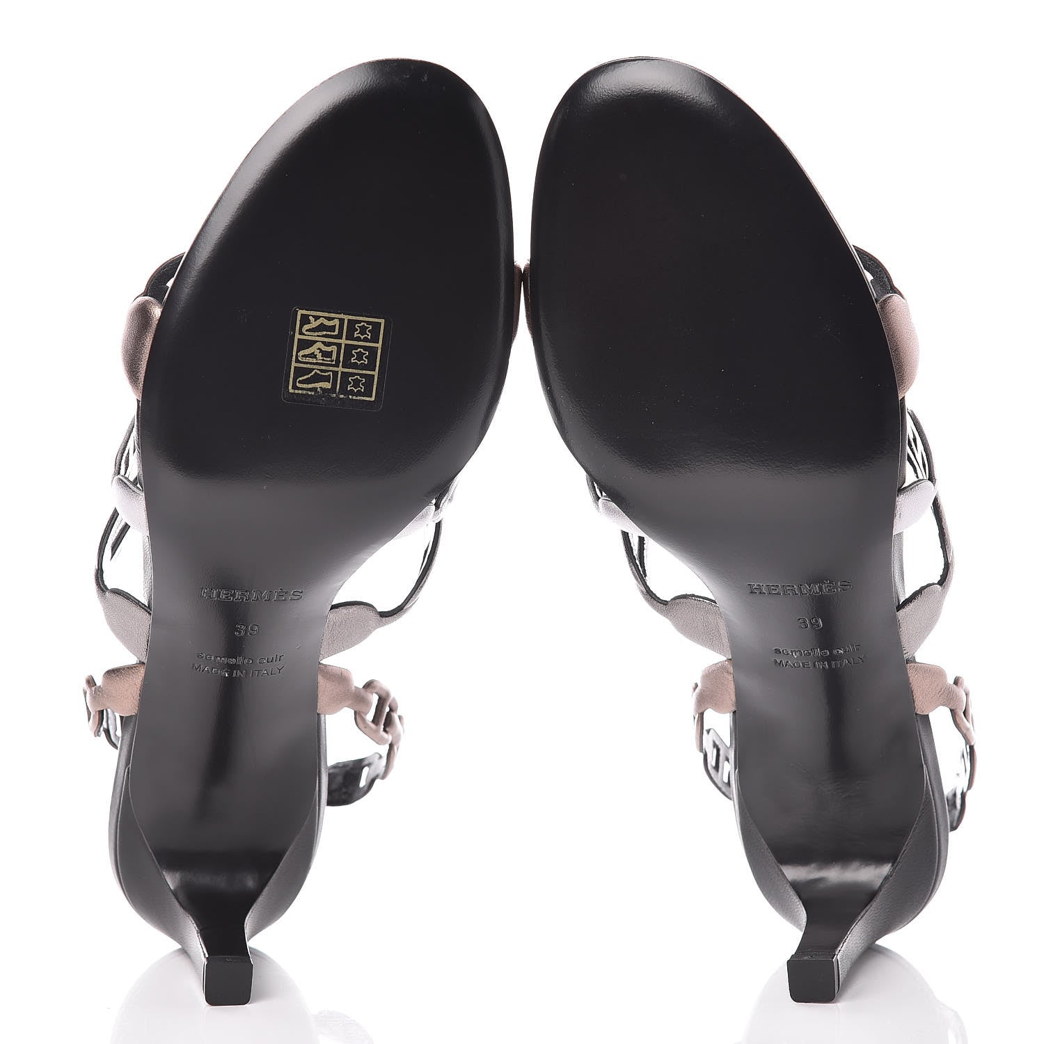 Hermes Laminated Nappa Calfskin Sandals 39 5 of 8