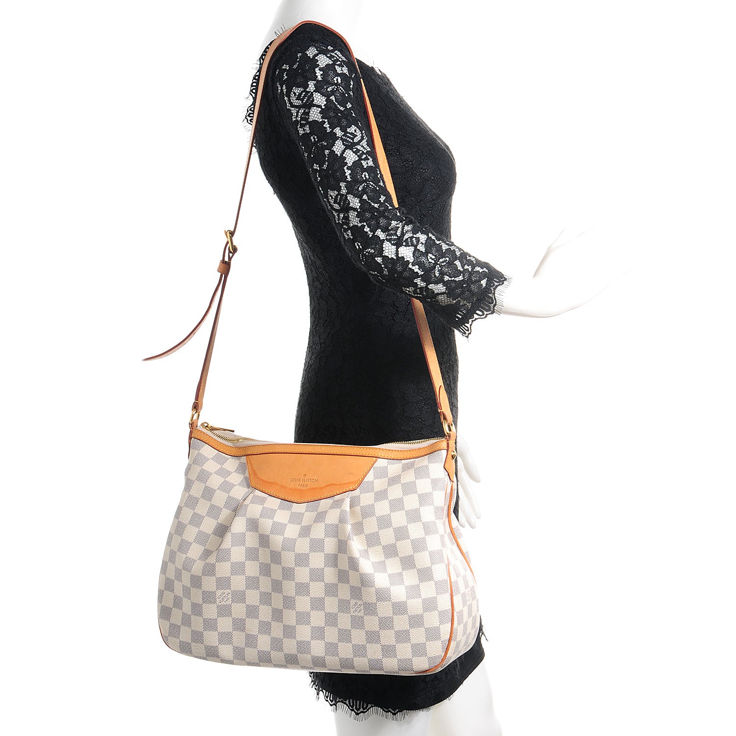 Louis Vuitton Damier Azur Siracusa MM 2 of 8
