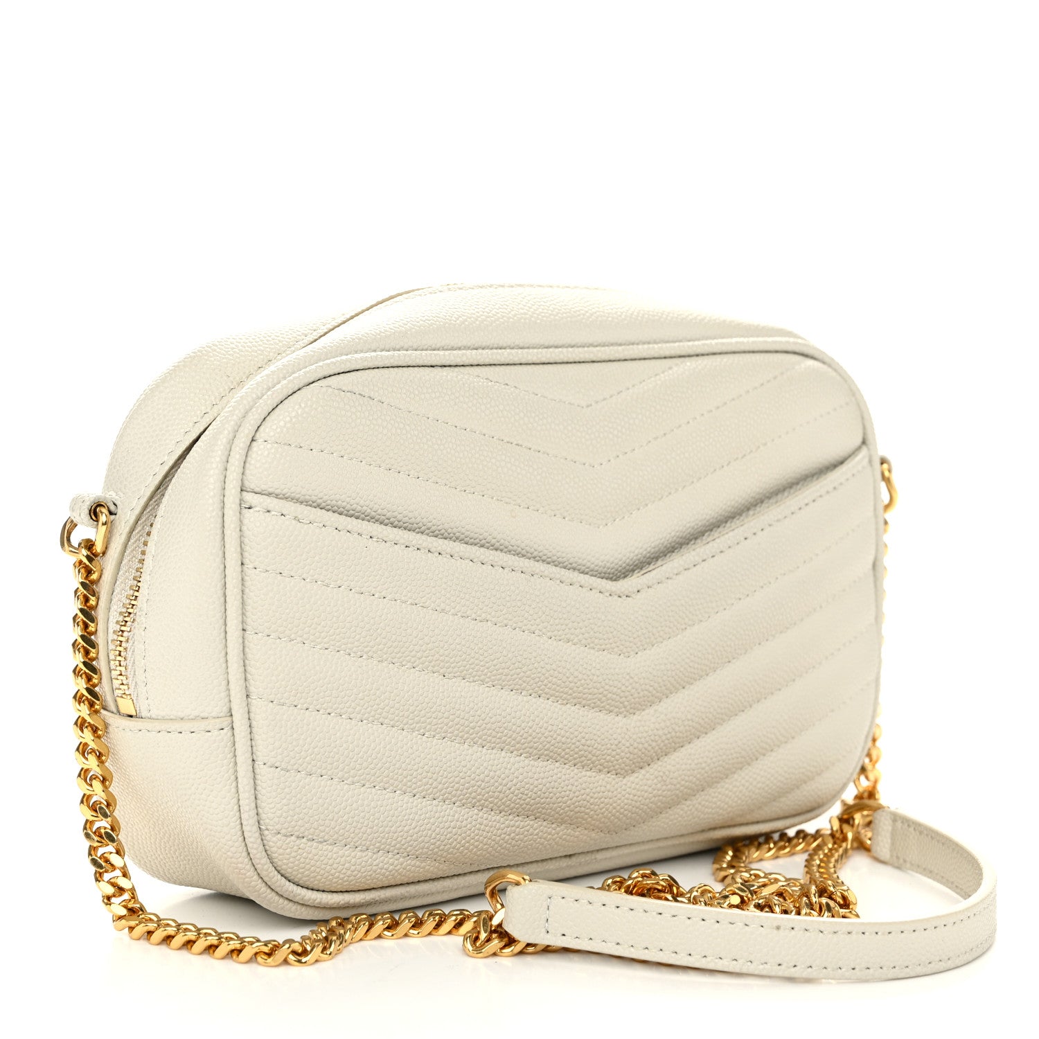 Saint Laurent Grain De Poudre Matelasse Monogram Mini Lou Camera Bag Crema Soft 3 of 9
