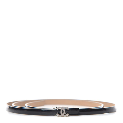 Chanel Patent CC Skinny Belt 85 34 Black 1 of 8