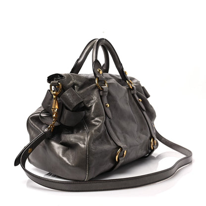 Miu Miu Vitello Lux Medium Bow Bag Fumo 2 of 6