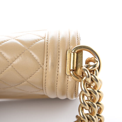 Chanel Lambskin Quilted Medium Boy Flap Light Beige 8 of 13