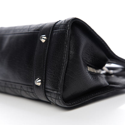 Christian Dior Calfskin Cannage Stitched Small Lady East West Lady Dior Black 9 of 9