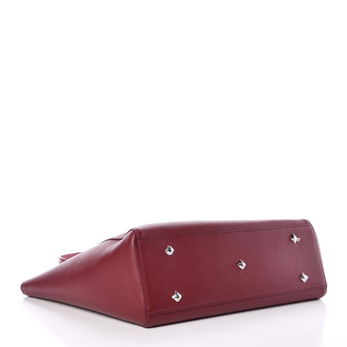 Grained Calfskin Medium Reversible Wandel Tote Ruby Tan