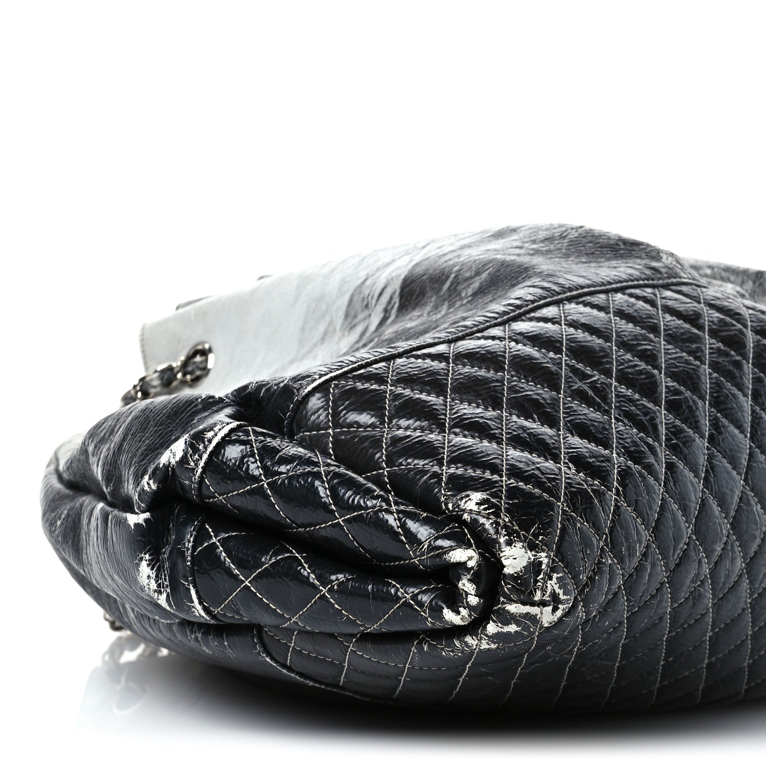 Chanel Vinyl Quilted Melrose Degrade Tote Black 9 of 14