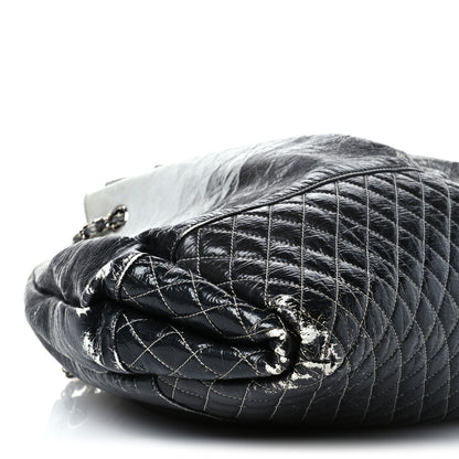 Chanel Vinyl Quilted Melrose Degrade Tote Black 9 of 14