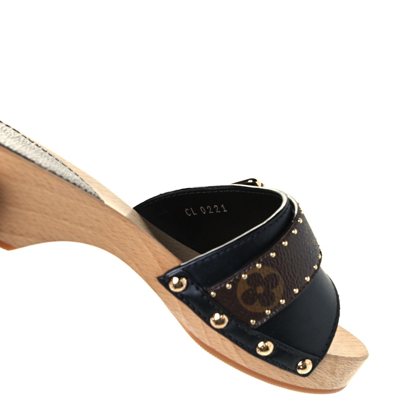 Calfskin Monogram Cottage Mules 37 Black