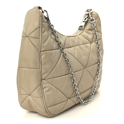 Prada Re-Nylon Triangle Quilted Padded Patchwork System Shoulder Bag Deserto 3 of 11