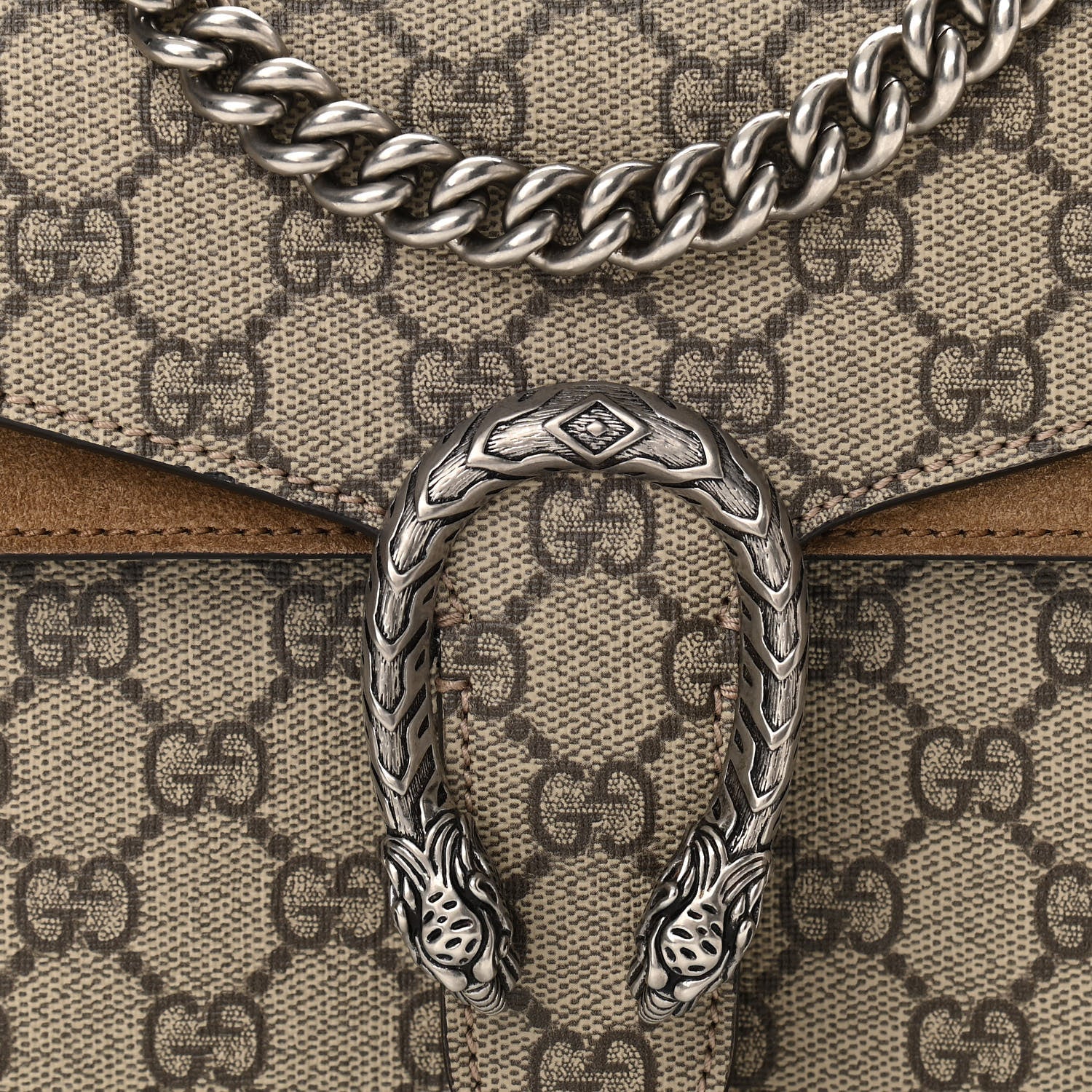Gucci GG Supreme Monogram Mini Dionysus Shoulder Bag Taupe 8 of 10
