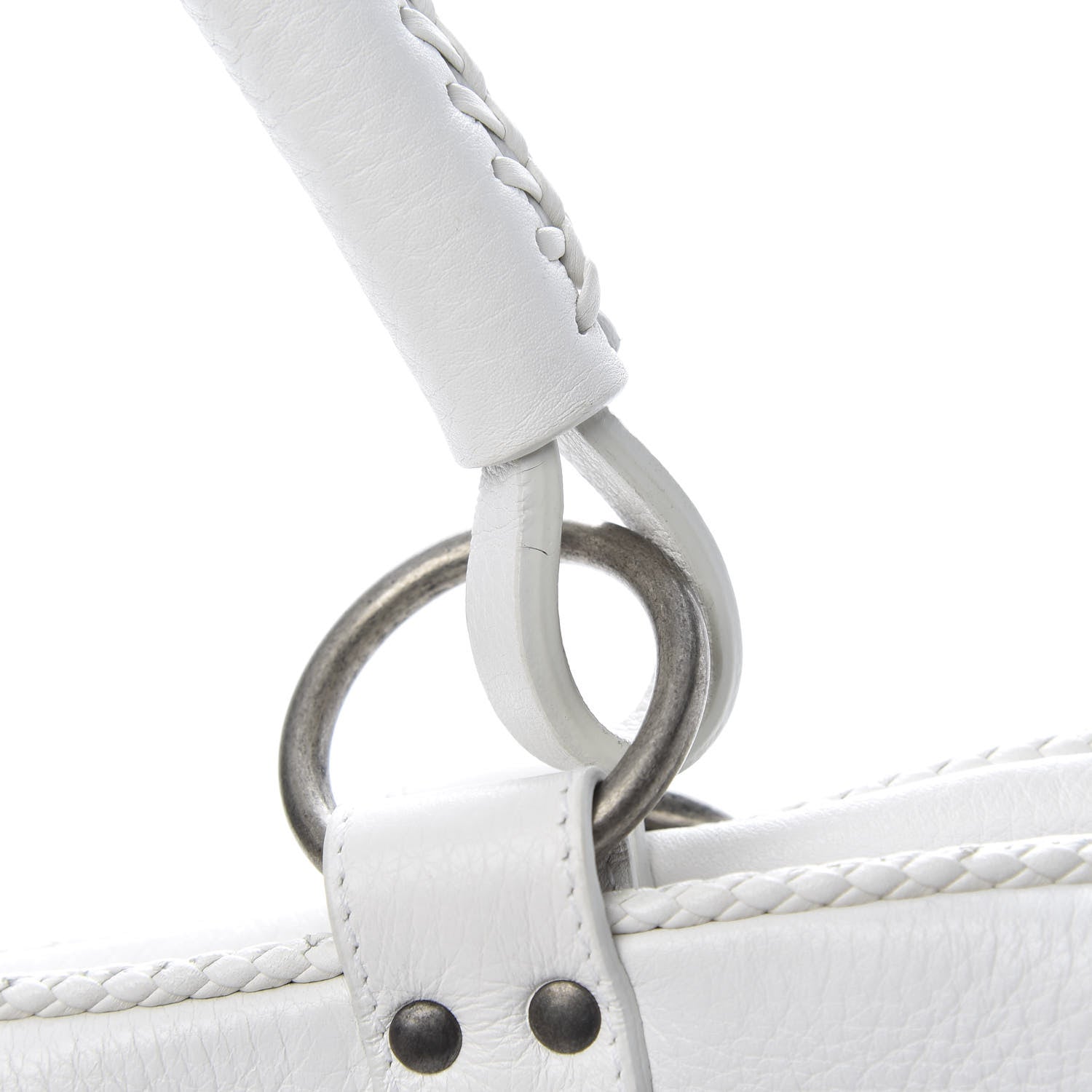 Christian Dior Calfskin Braided Gaucho Double Saddle Bag White 12 of 13