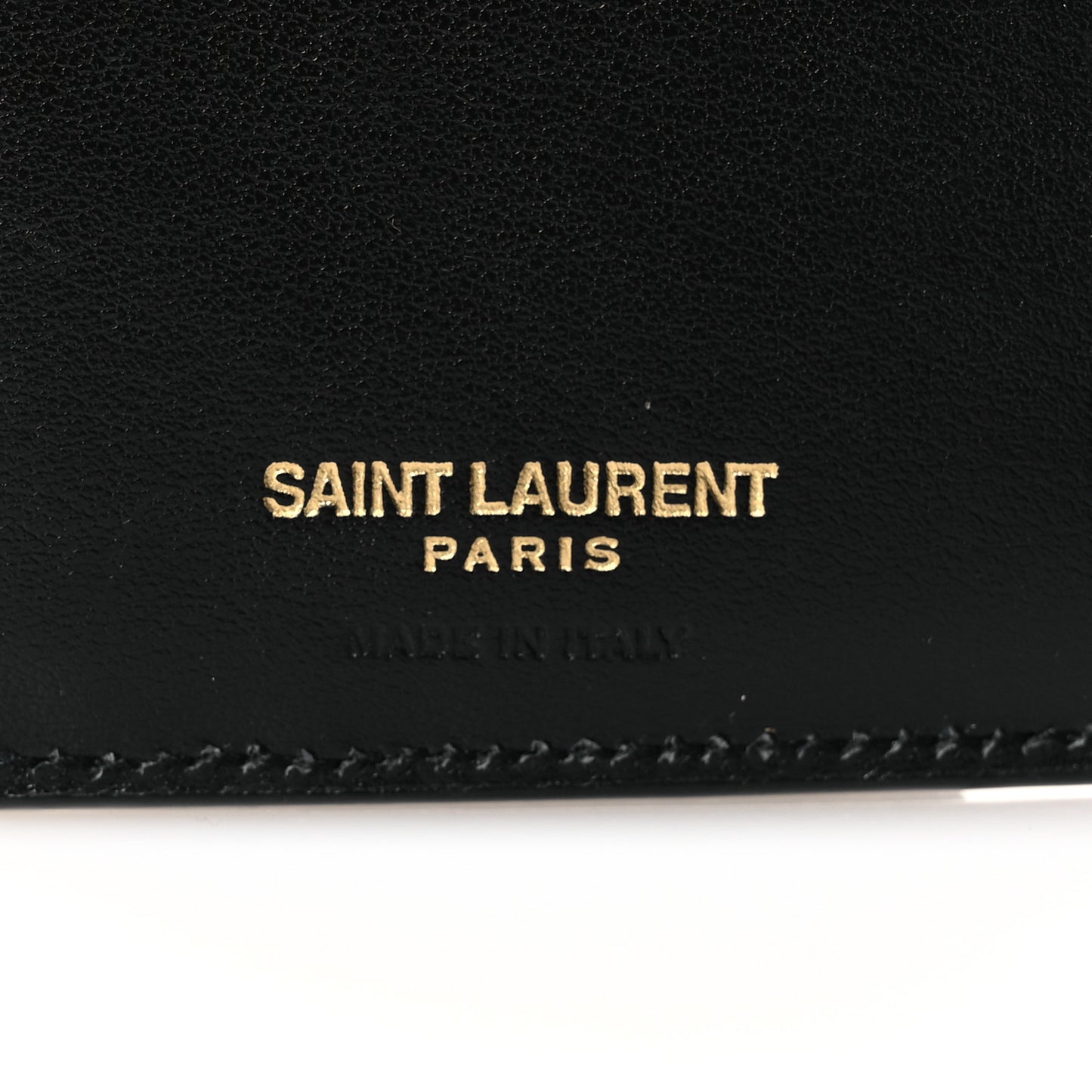 Shiny Calfskin Crocodile Embossed Monogram Uptown Compact Wallet Black