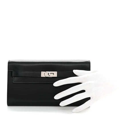 Hermes Box Kelly Wallet To Go Black 2 of 9