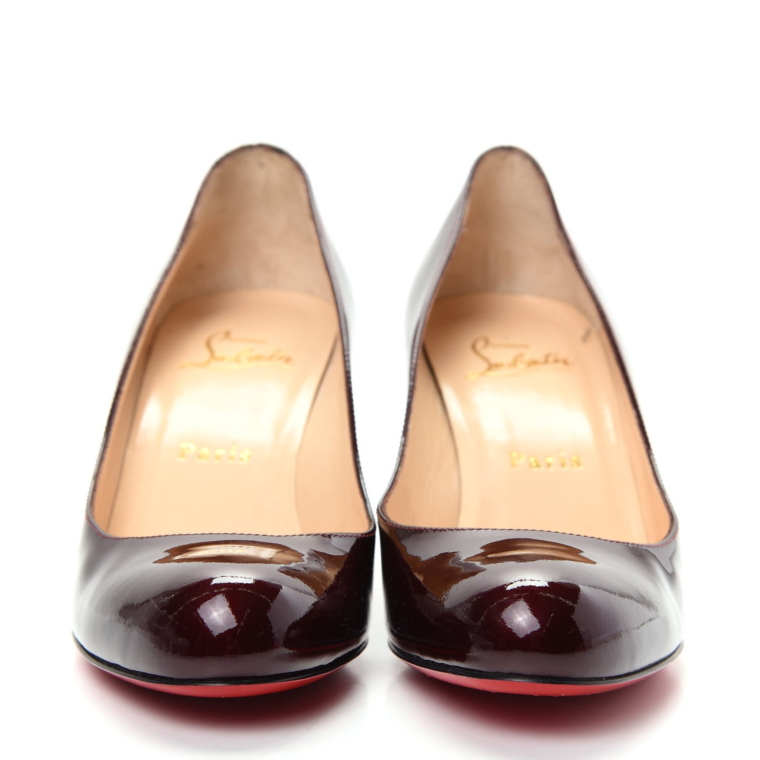 Christian Louboutin Patent Simple 70 Pumps 36.5 Burgundy 2 of 9