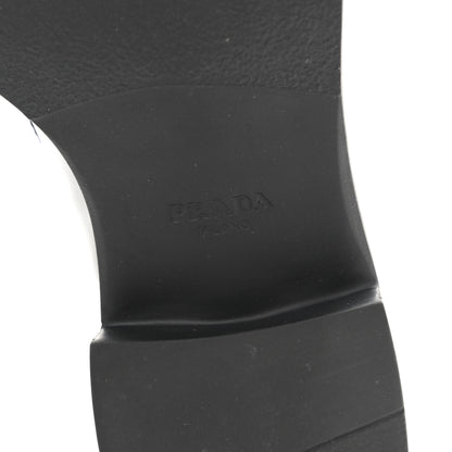 Prada Spazzolato Metal Triangle Logo 50mm Loafers 37 Black 7 of 10