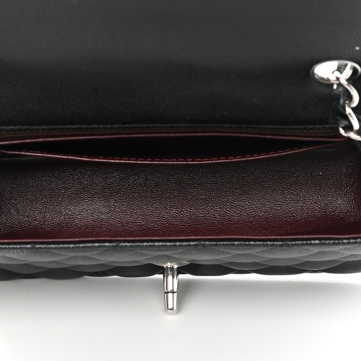 Caviar Quilted Mini Rectangular Flap Black