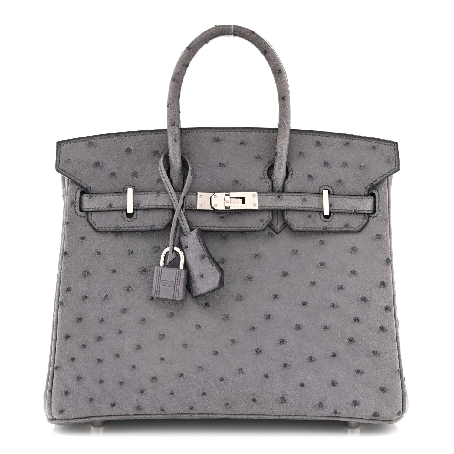 Hermes Ostrich Birkin 25 Gris Agate 1 of 15