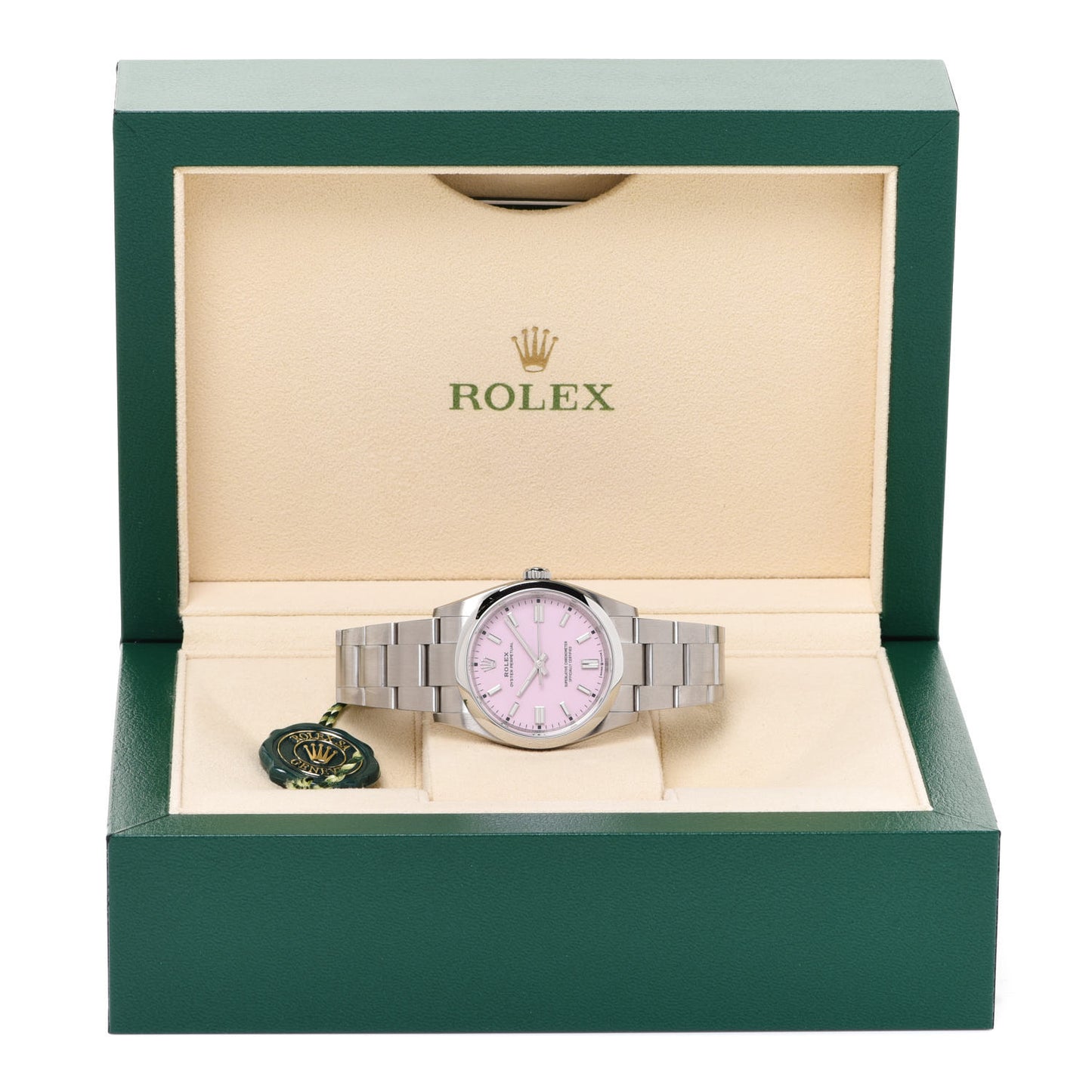 Stainless Steel 36mm Oyster Perpetual Watch Candy Pink 126000