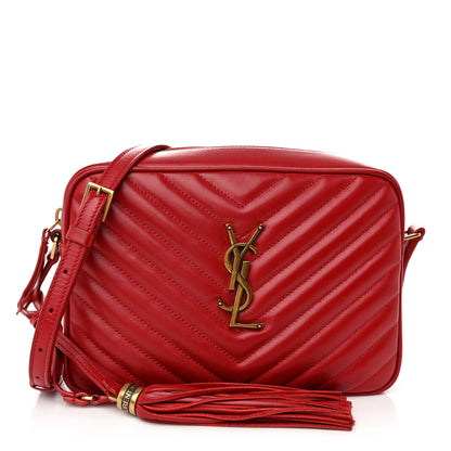 Saint Laurent Calfskin Matelasse Monogram Lou Camera Bag Rouge Eros 1 of 11