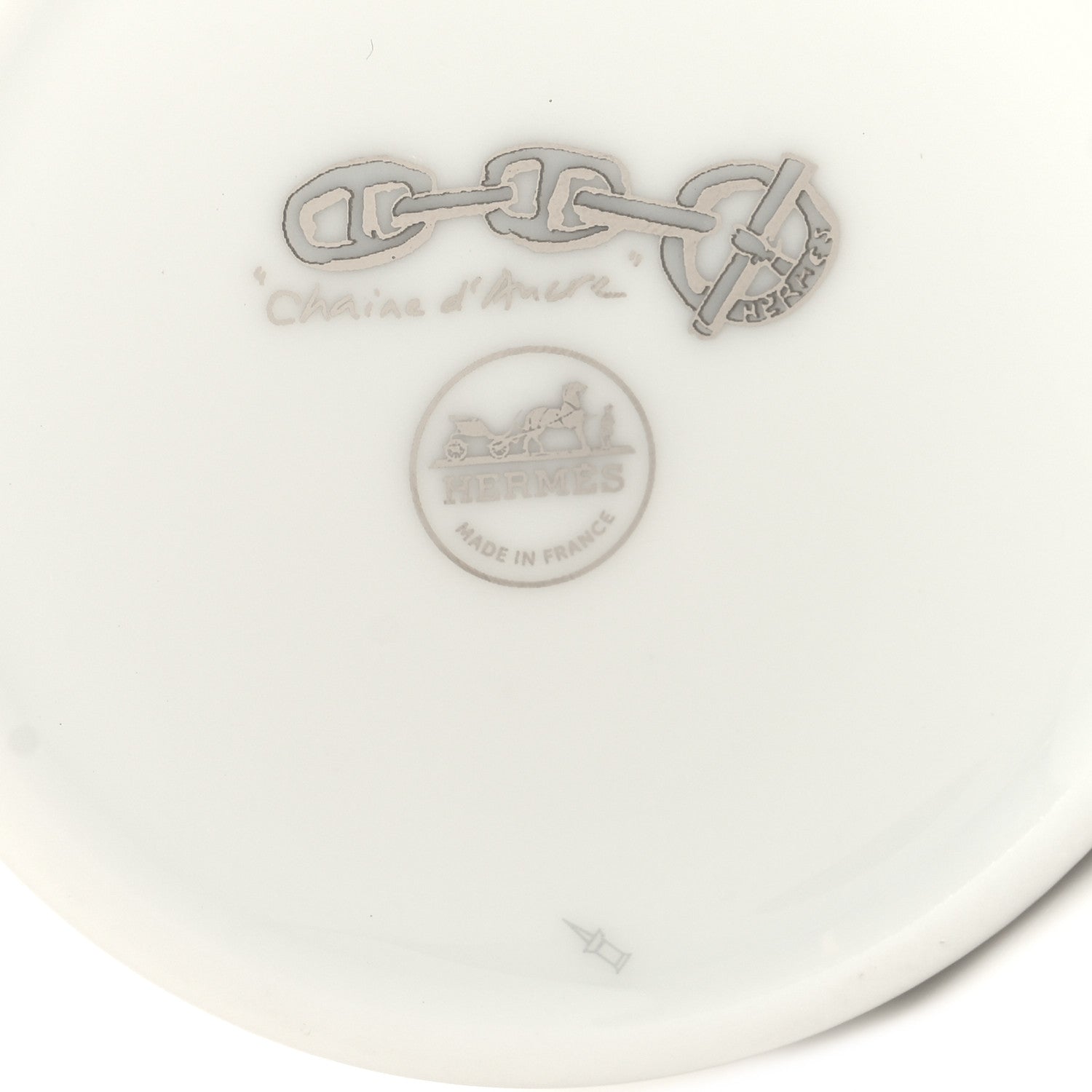Hermes Porcelain Platinum Chaine d'Ancre Tea Cup and Saucer Set of 2 5 of 11