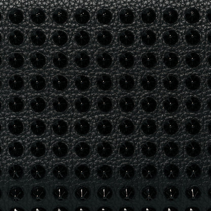 Christian Louboutin Calfskin Panettone Spiked Zip Around Wallet Black 8 of 8