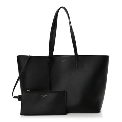 Saint Laurent Calfskin Large Shopping Tote Black 3 of 12
