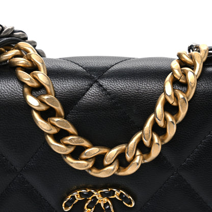 Chanel Lambskin Quilted Chanel 19 Wallet On Chain WOC Black 9 of 11