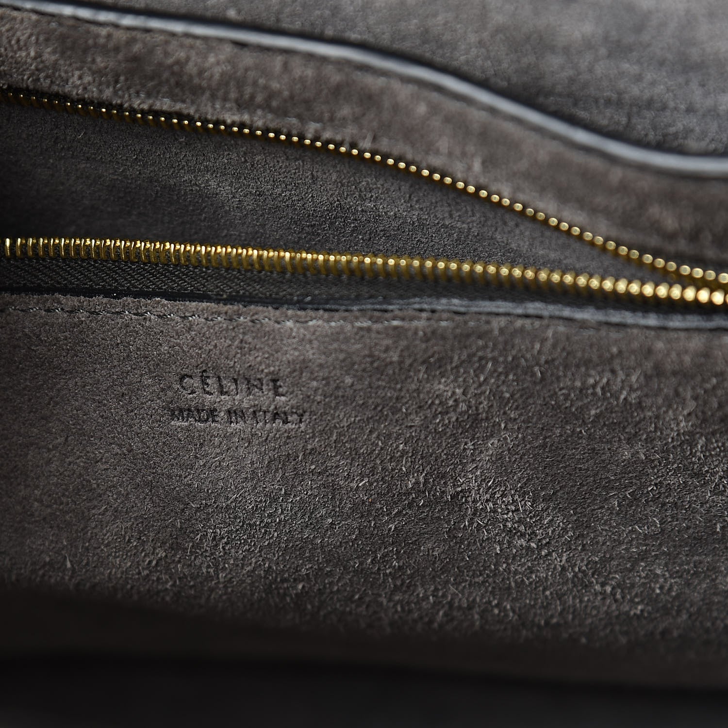 Celine Smooth Calfskin Sangle Bucket Bag Grey 7 of 12